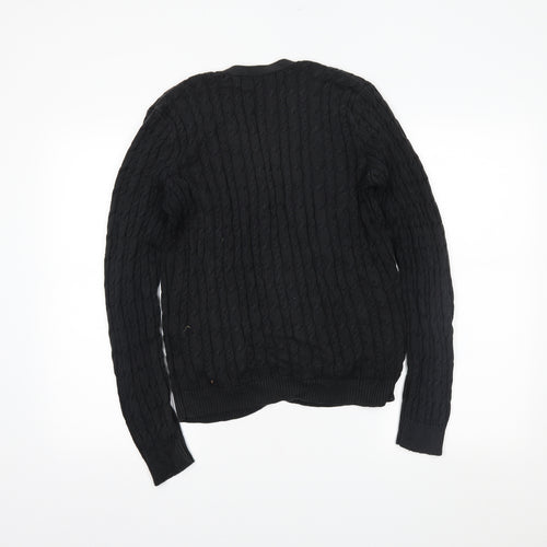 Ralph Lauren Mens Black   Cardigan Jumper Size L