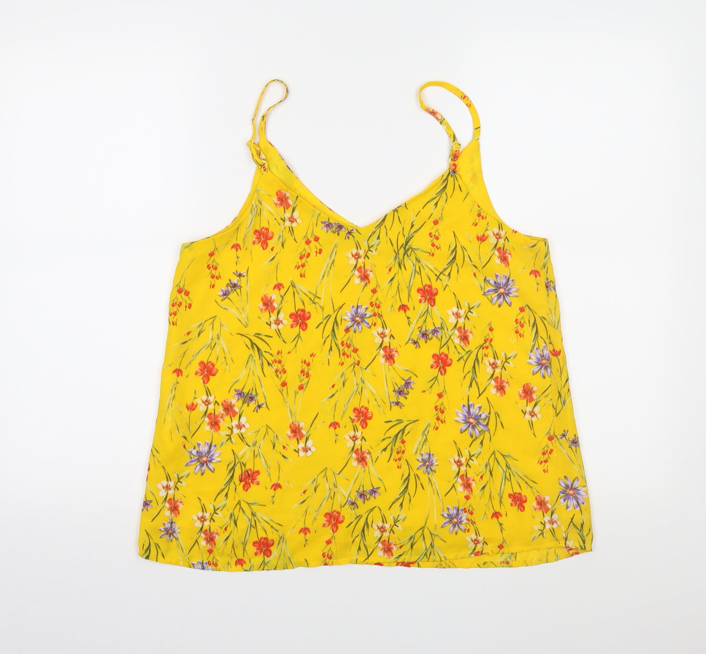 cotton:on Womens Yellow Floral  Camisole Tank Size S