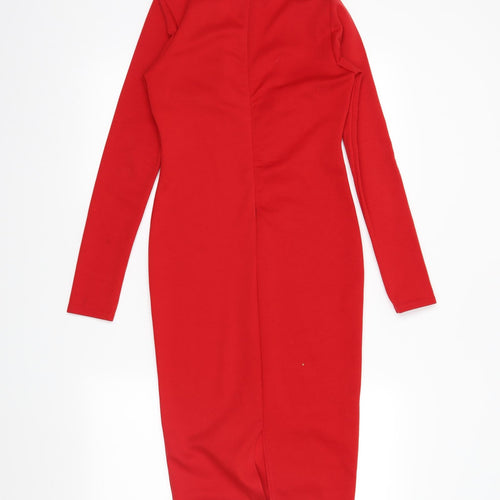 Missguided Womens Red   Bodycon  Size 8