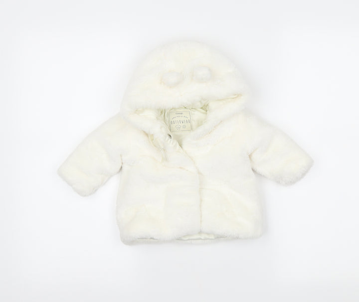 George Girls White Jacket Coatigan Size 3-6 Months