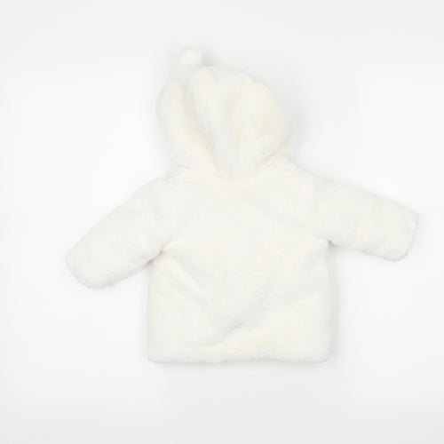 George Girls White   Jacket Coatigan Size 3-6 Months