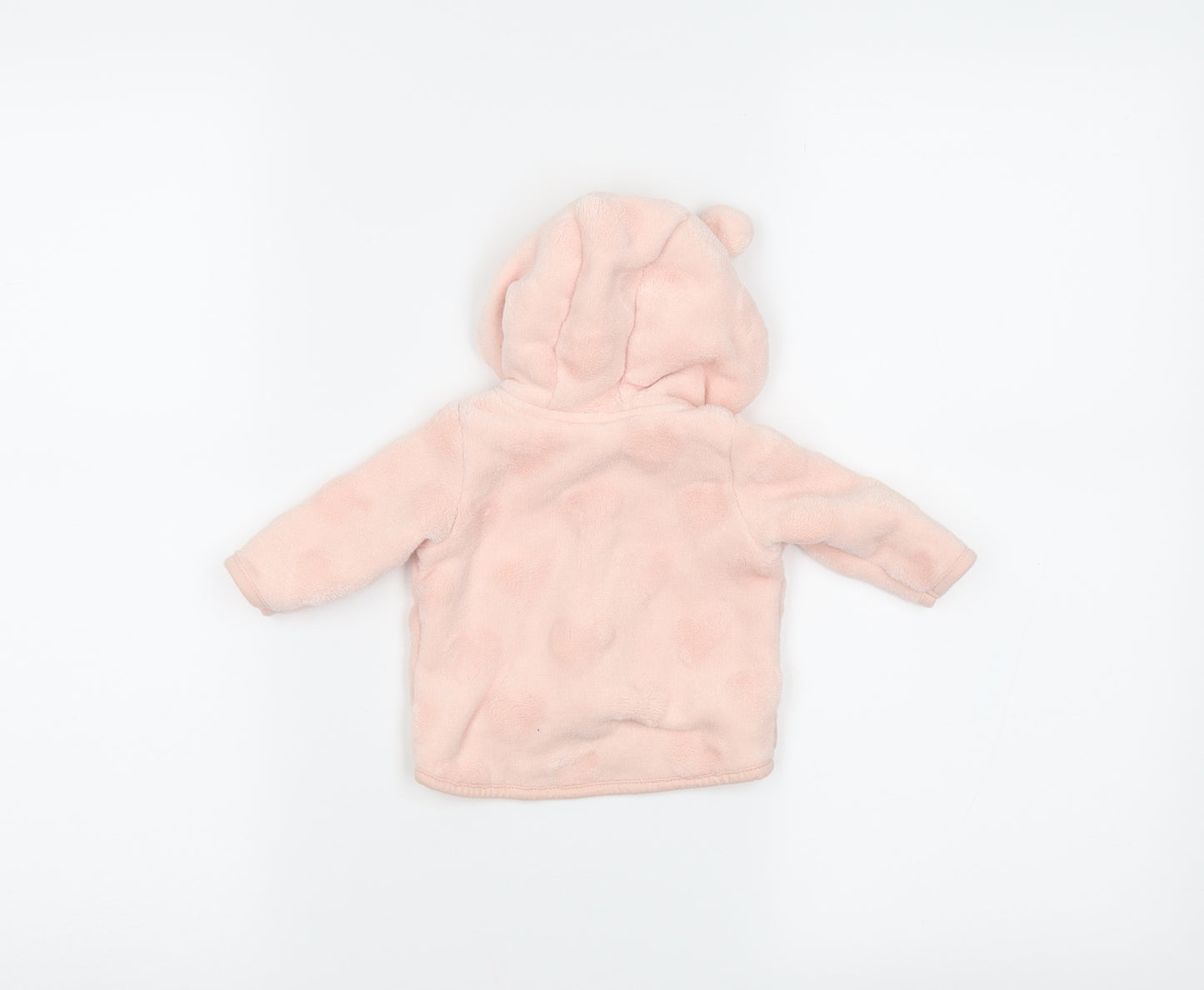 H&M Girls Pink   Full Zip Jumper Size 0-3 Months