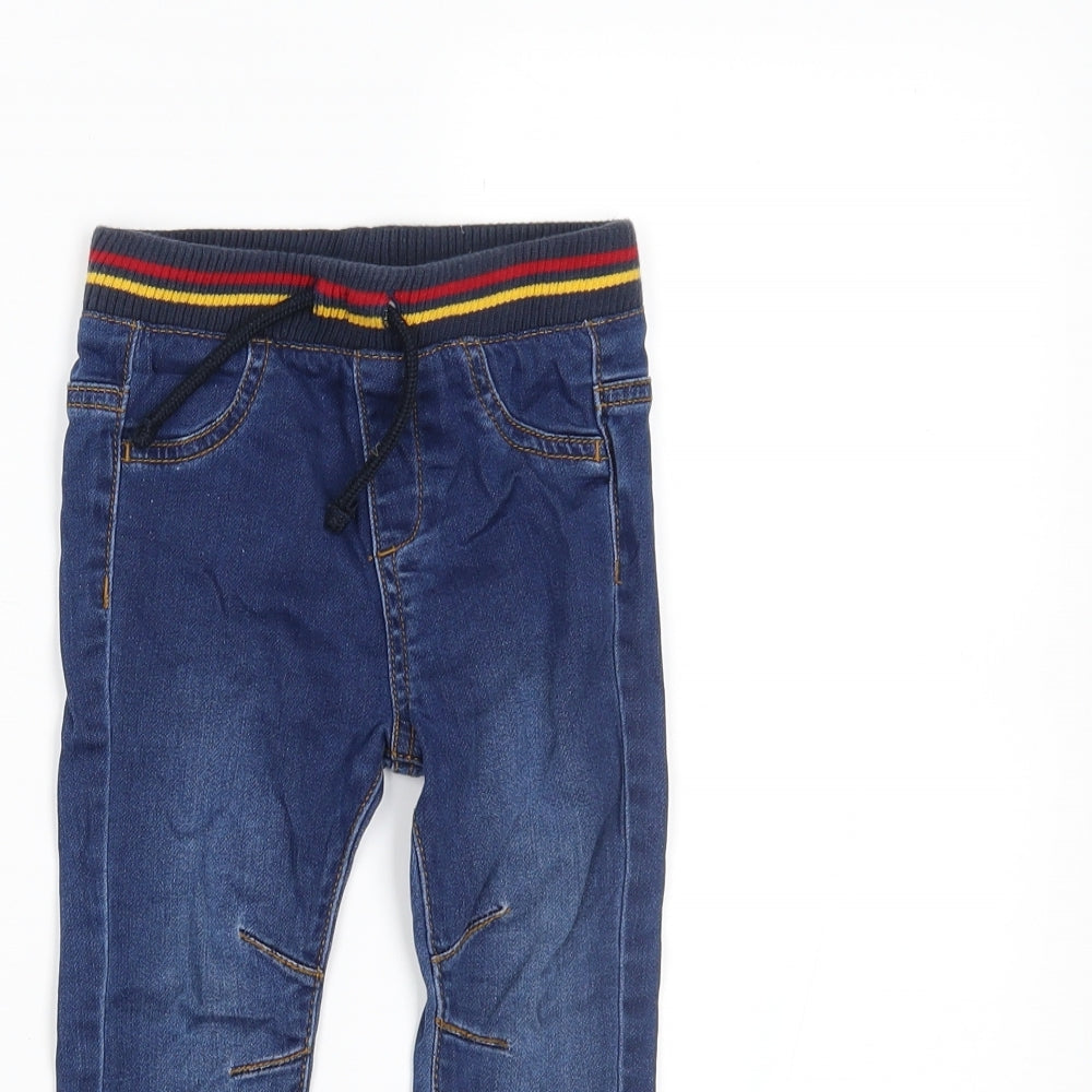 Nutmeg Boys Blue  Denim Jogger Trousers Size 12-18 Months