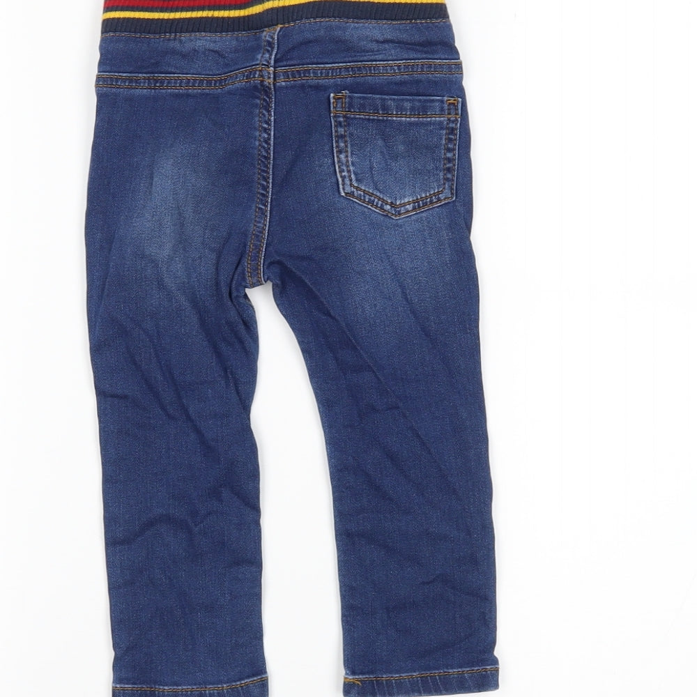 Nutmeg Boys Blue  Denim Jogger Trousers Size 12-18 Months