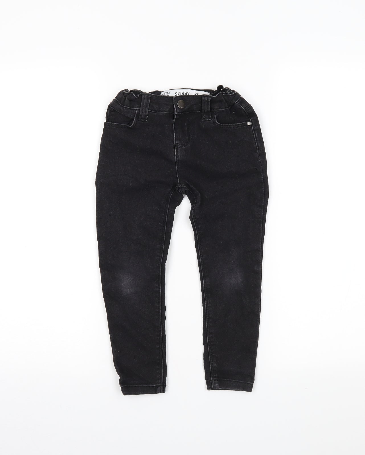 DenimCo Girls Black  Denim Skinny Jeans Size 4-5 Years