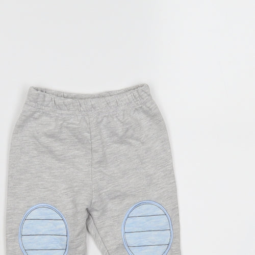 Preworn Boys Grey   Jogger Trousers Size 0-3 Months