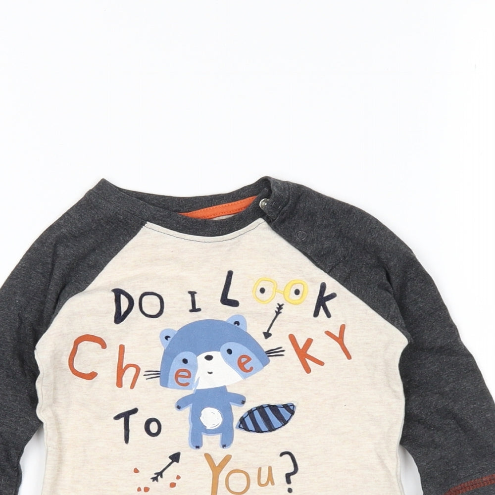 Lullaby Boys Beige   Basic T-Shirt Size 6-9 Months