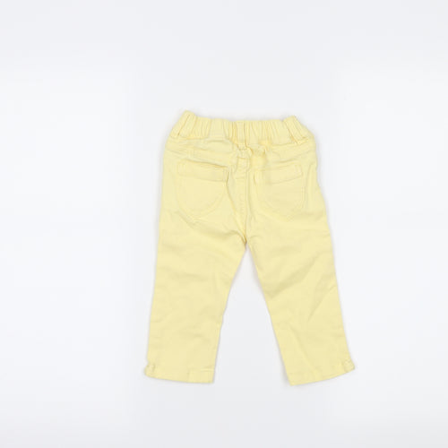 m Girls Yellow  Denim Capri Jeans Size 6-9 Months