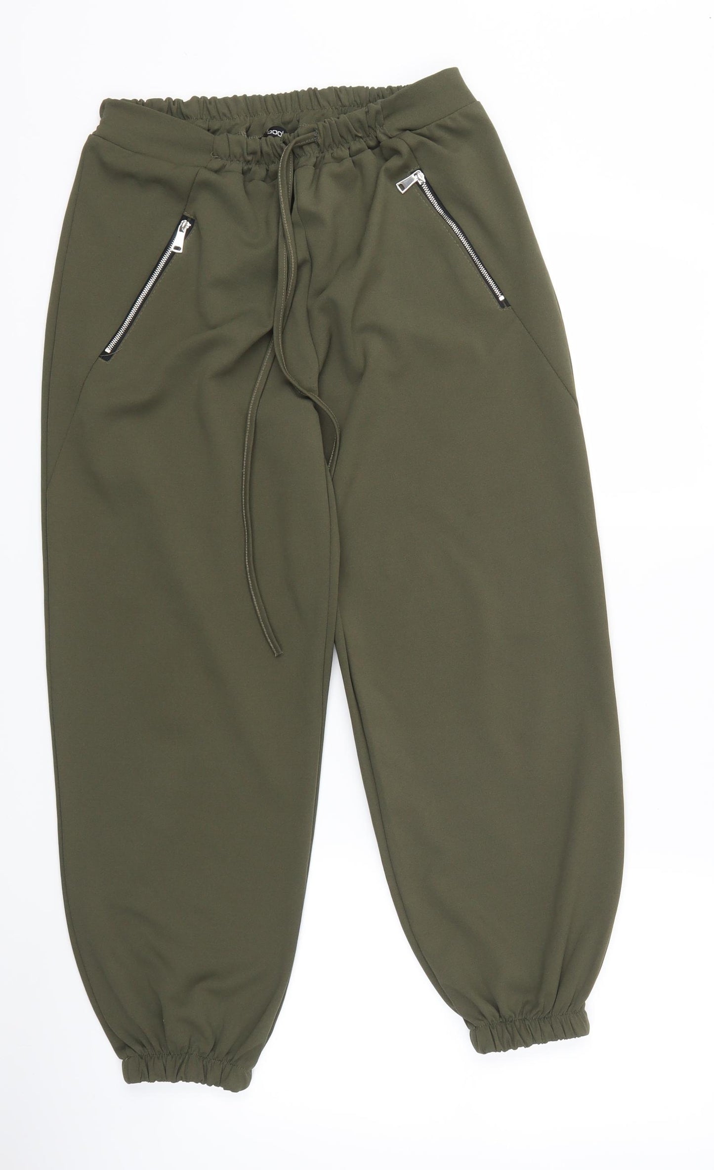 Boohoo Womens Green   Trousers  Size 10 L25 in