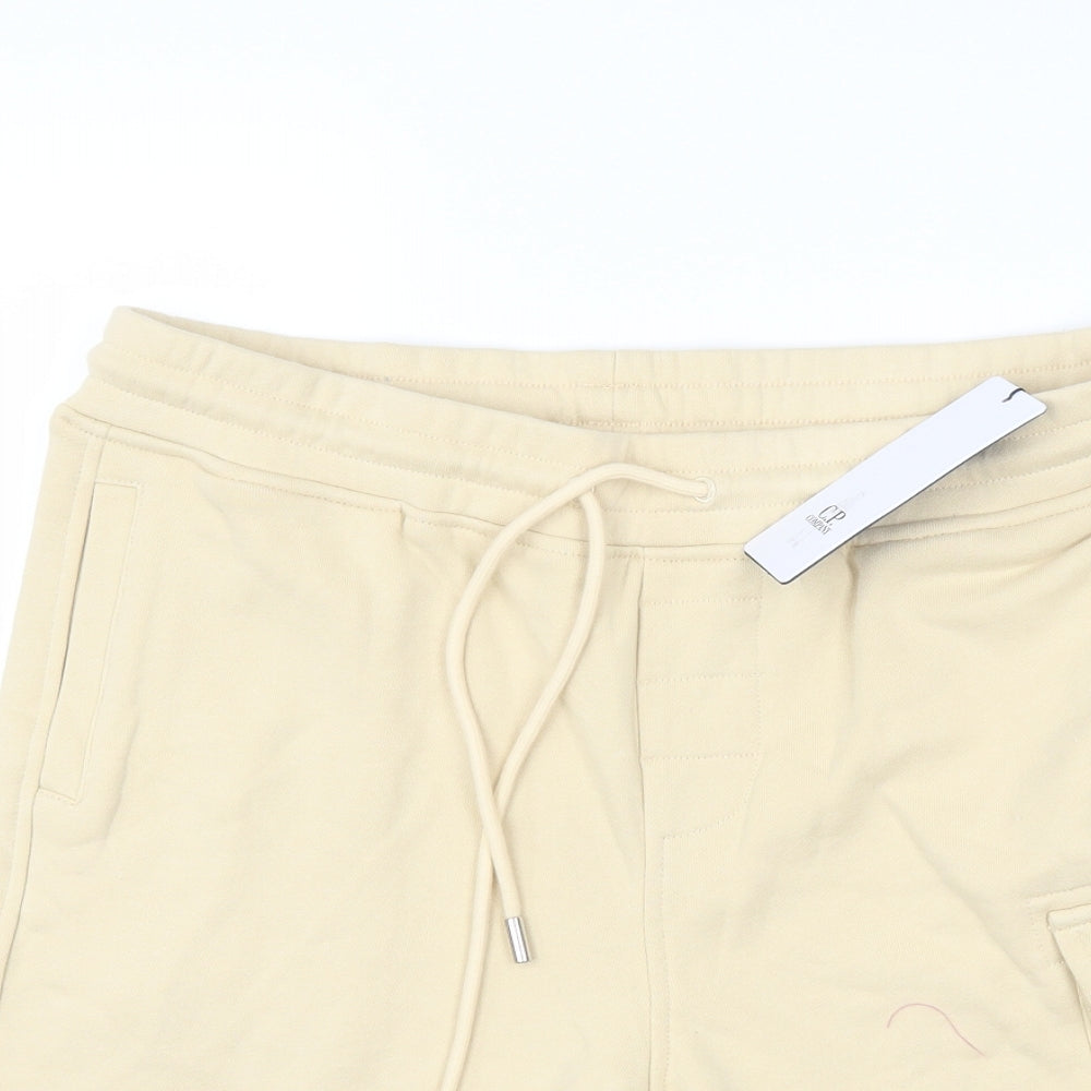 C.P. Company Mens Beige   Sweat Shorts Size L