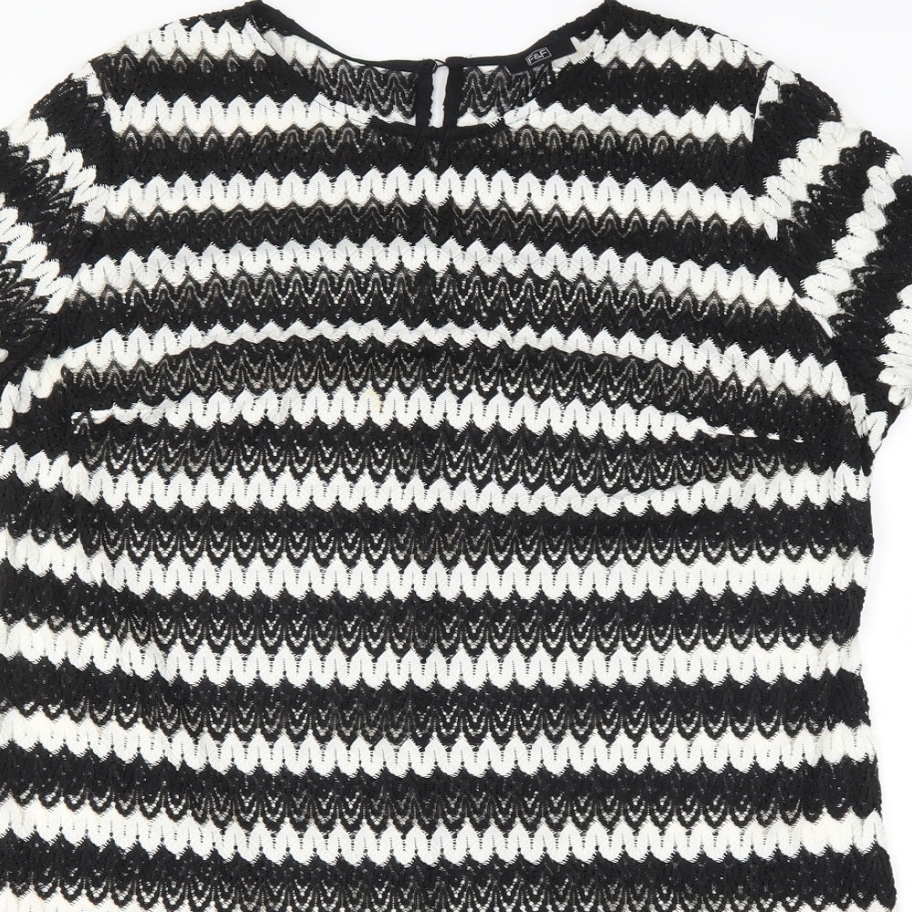 F&F Womens Black Striped  Shift  Size 20