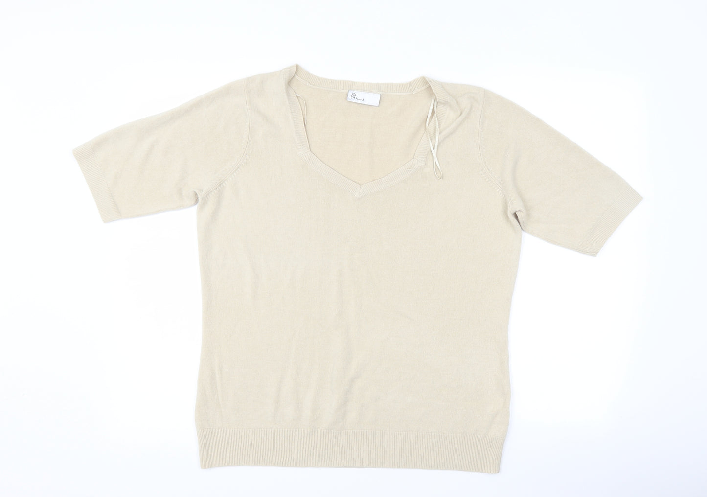 BHS Womens Beige   Basic T-Shirt Size 18