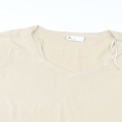 BHS Womens Beige   Basic T-Shirt Size 18