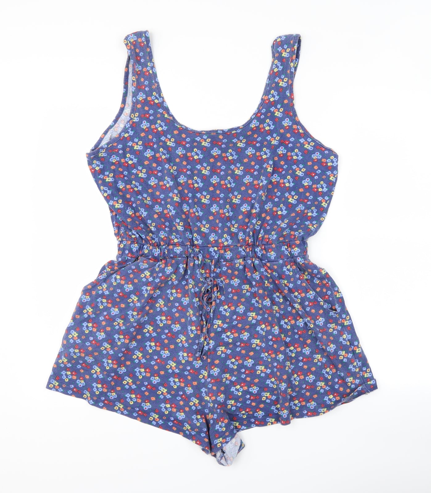 Board Angels Womens Blue Floral  Playsuit One-Piece Size 16