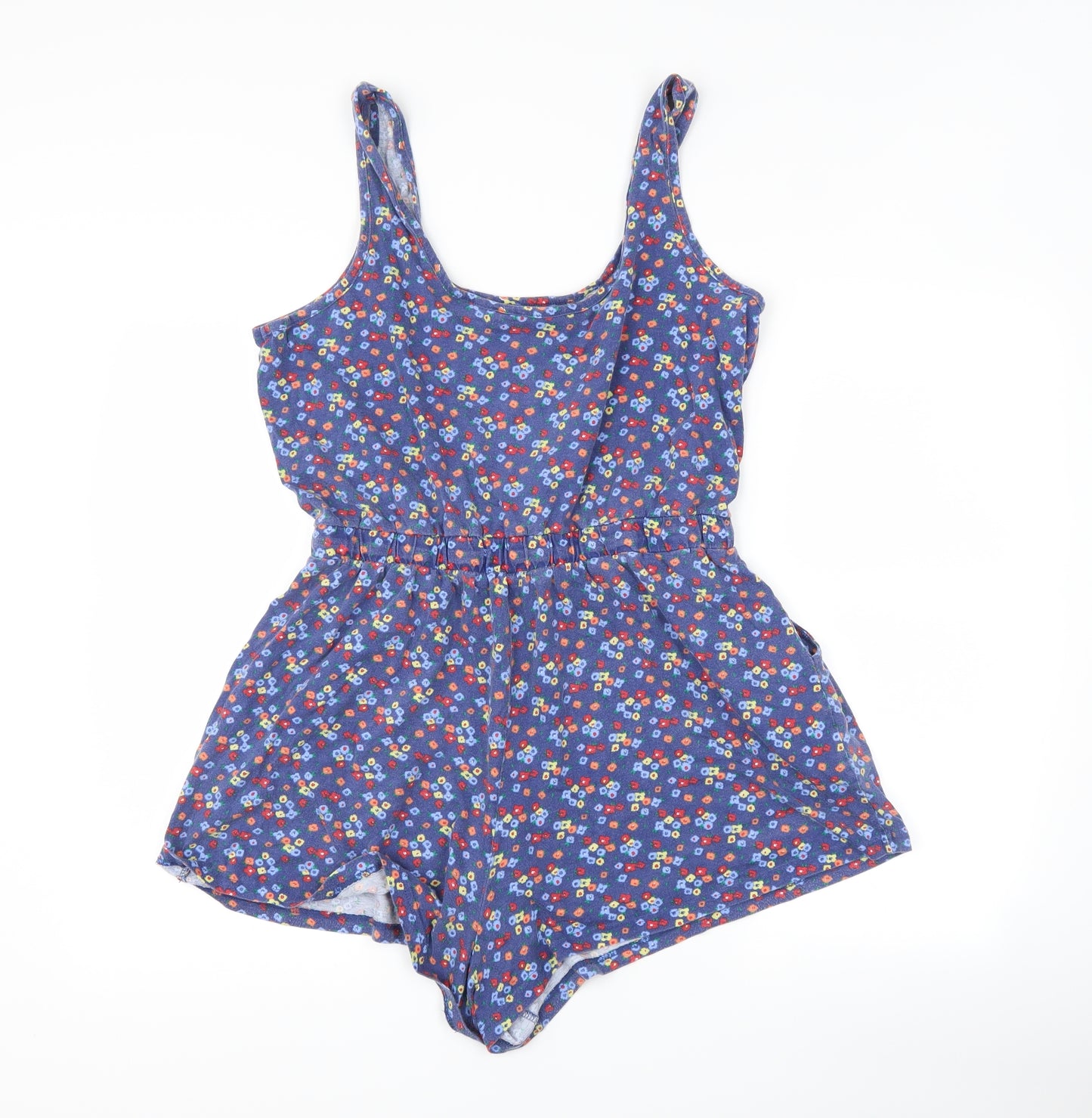 Board Angels Womens Blue Floral  Playsuit One-Piece Size 16