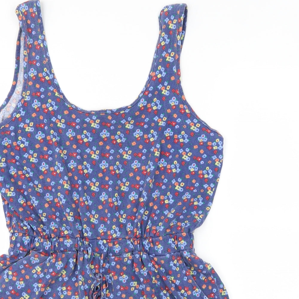 Board Angels Womens Blue Floral  Playsuit One-Piece Size 16