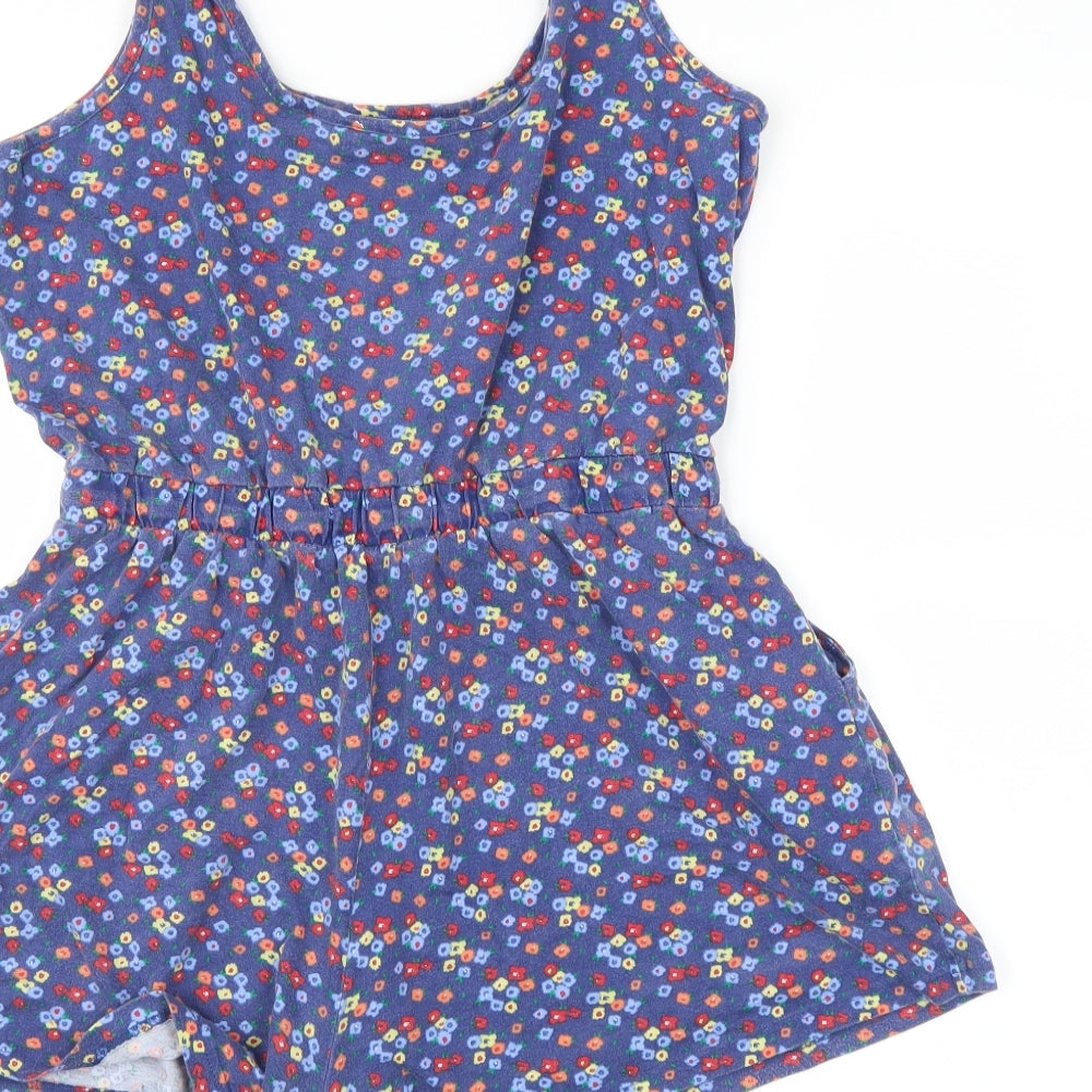 Board Angels Womens Blue Floral  Playsuit One-Piece Size 16