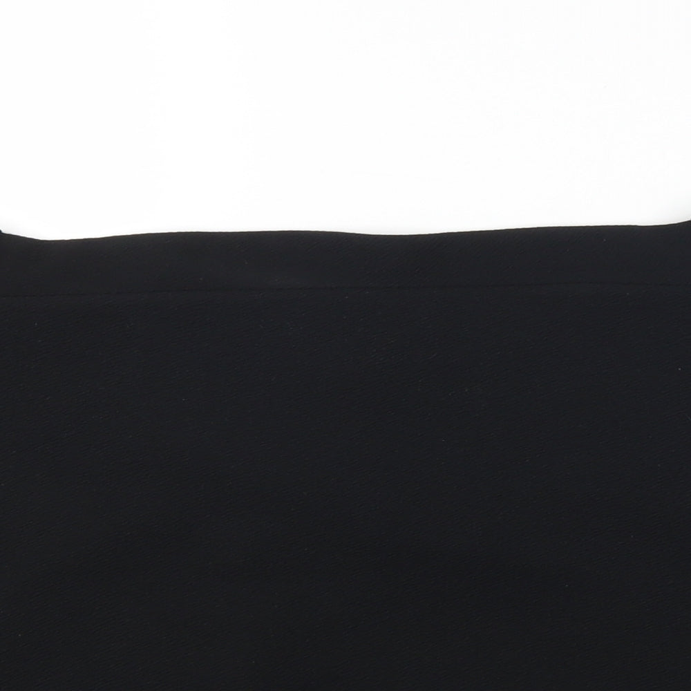 PRETTYLITTLETHING Womens Black   Cropped T-Shirt Size 12
