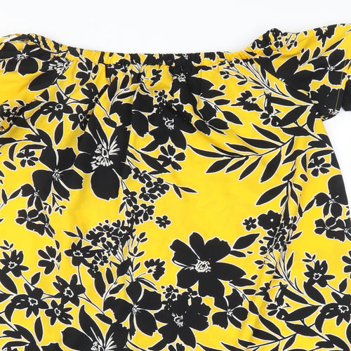 Primark Womens Yellow Floral  Shift  Size 14