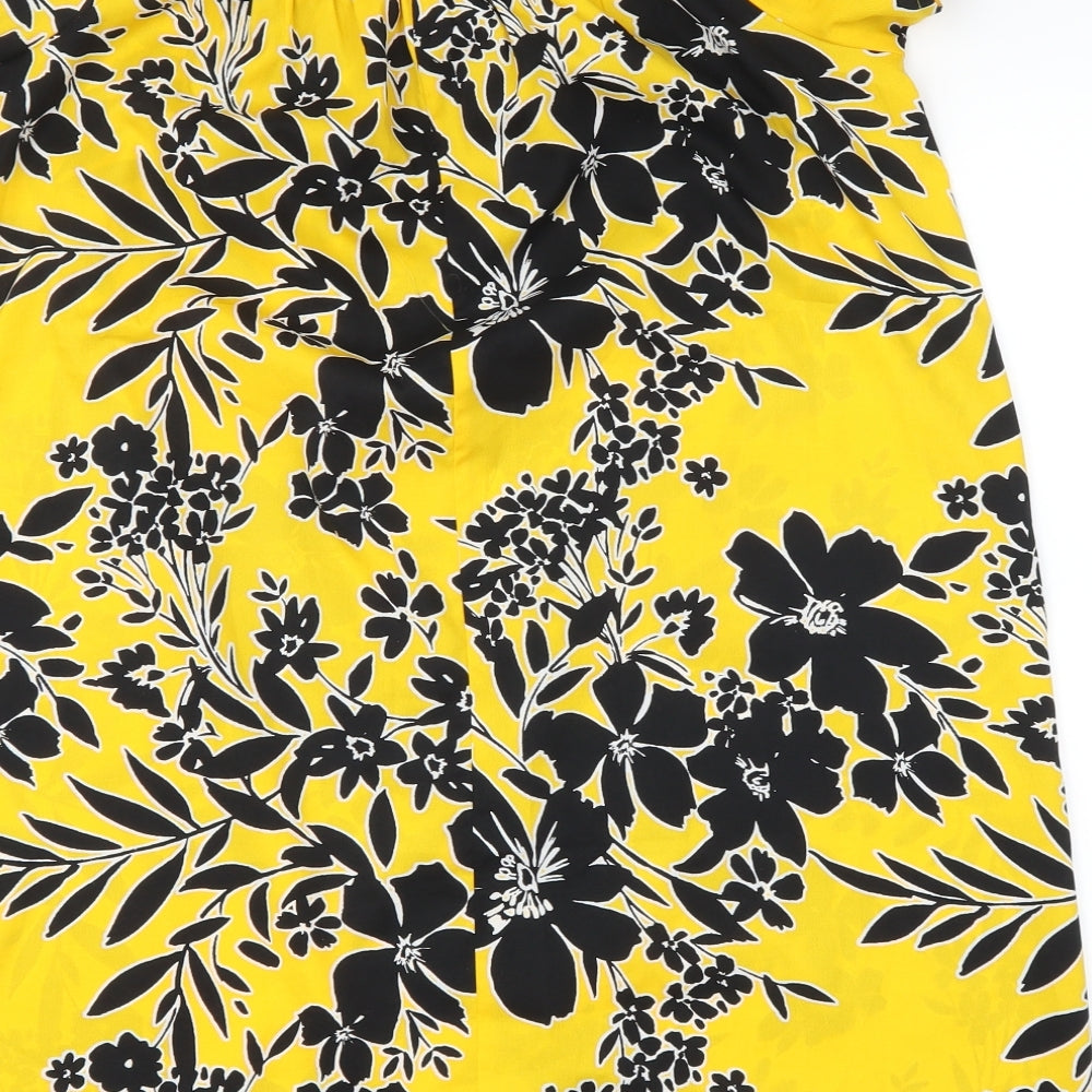 Primark Womens Yellow Floral  Shift  Size 14