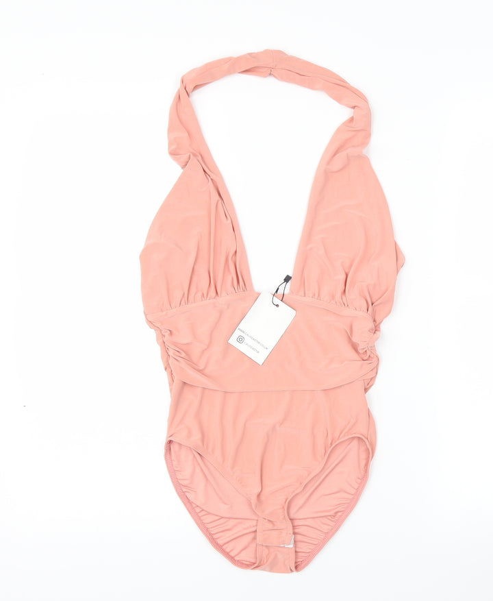 Juliet Womens Pink Bodysuit One-Piece Size 10