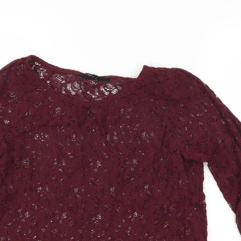 NEXT Womens Purple Floral  Basic T-Shirt Size 8