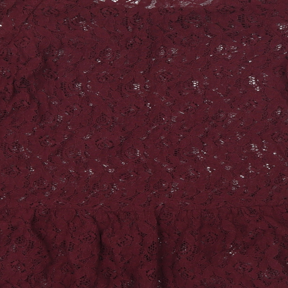 NEXT Womens Purple Floral  Basic T-Shirt Size 8
