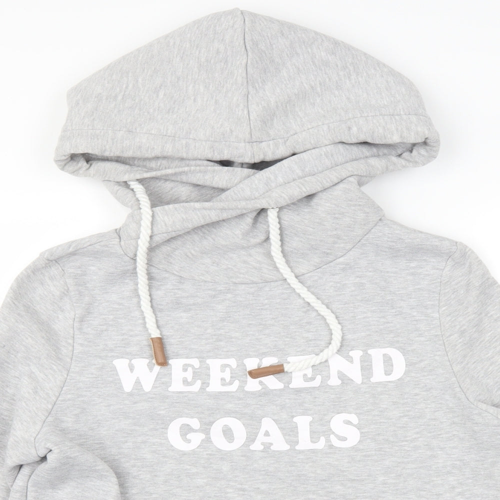 Primark Womens Grey   Pullover Hoodie Size M  - weekend goals