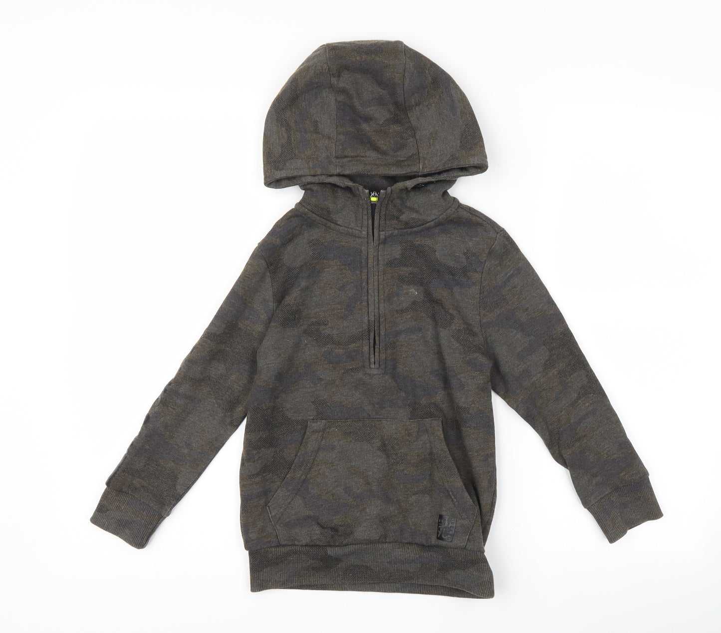 F&F Boys Green Camouflage  Pullover Hoodie Size 5-6 Years