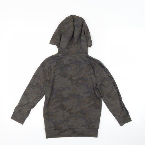 F&F Boys Green Camouflage  Pullover Hoodie Size 5-6 Years