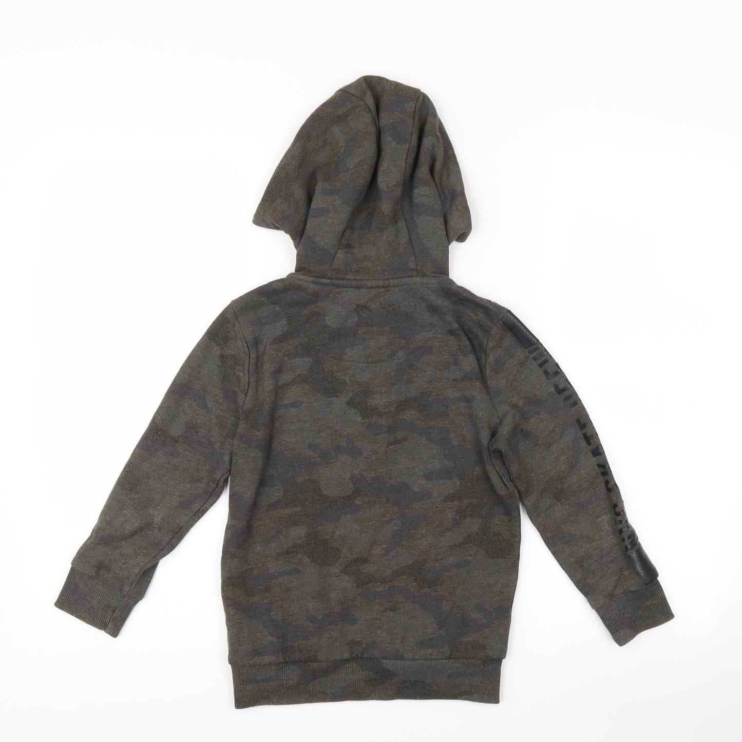 F&F Boys Green Camouflage  Pullover Hoodie Size 5-6 Years
