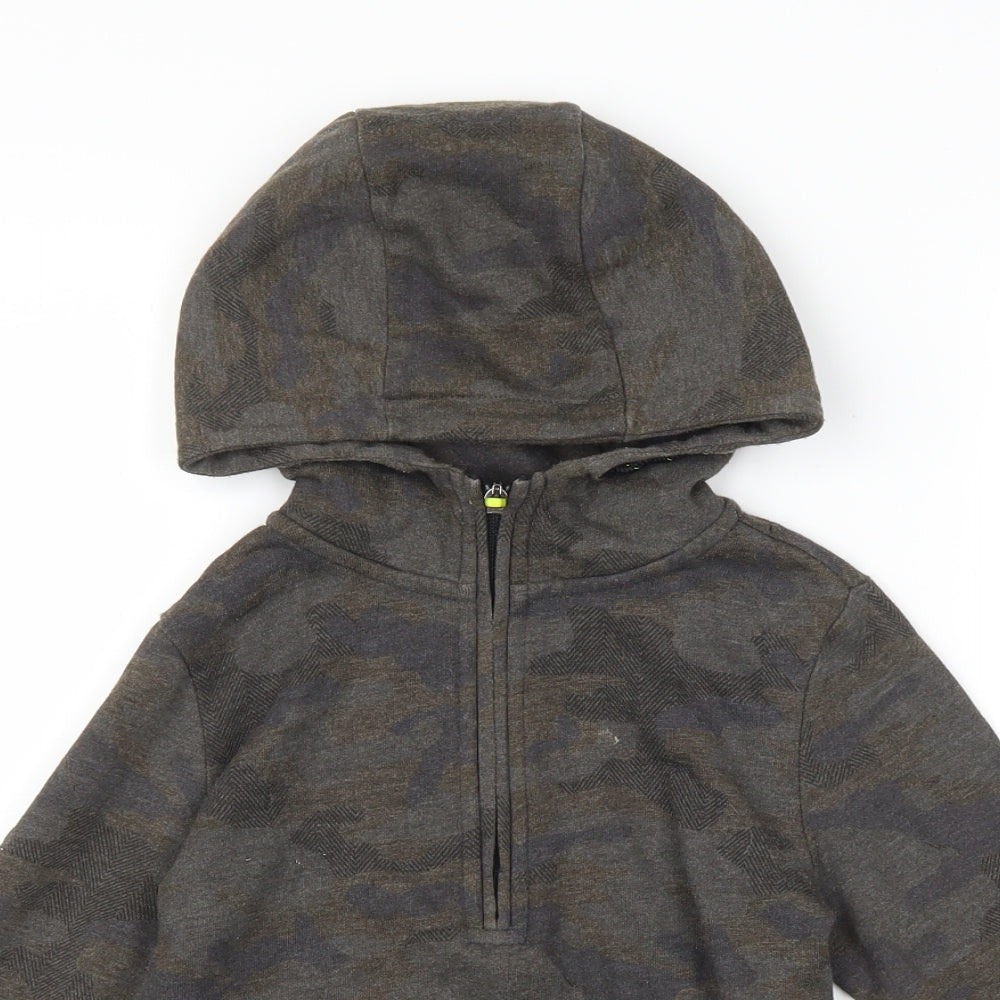 F&F Boys Green Camouflage  Pullover Hoodie Size 5-6 Years
