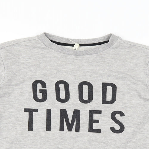 Primark Girls Grey   Pullover Sweatshirt Size 11-12 Years  - good times