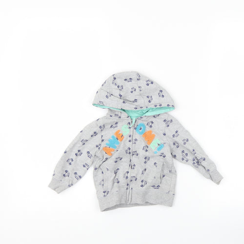 M&Co Boys Grey   Jacket  Size 6-9 Months  - cars