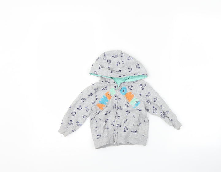 M&Co Boys Grey Jacket Size 6-9 Months - cars