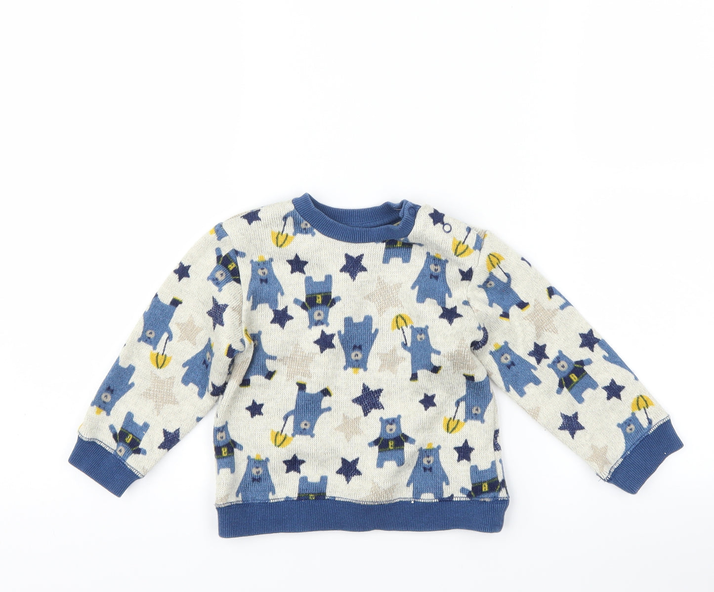Nutmeg Boys Beige   Pullover Jumper Size 18-24 Months  - bear