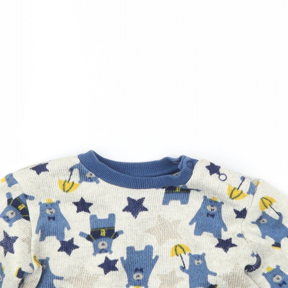Nutmeg Boys Beige   Pullover Jumper Size 18-24 Months  - bear