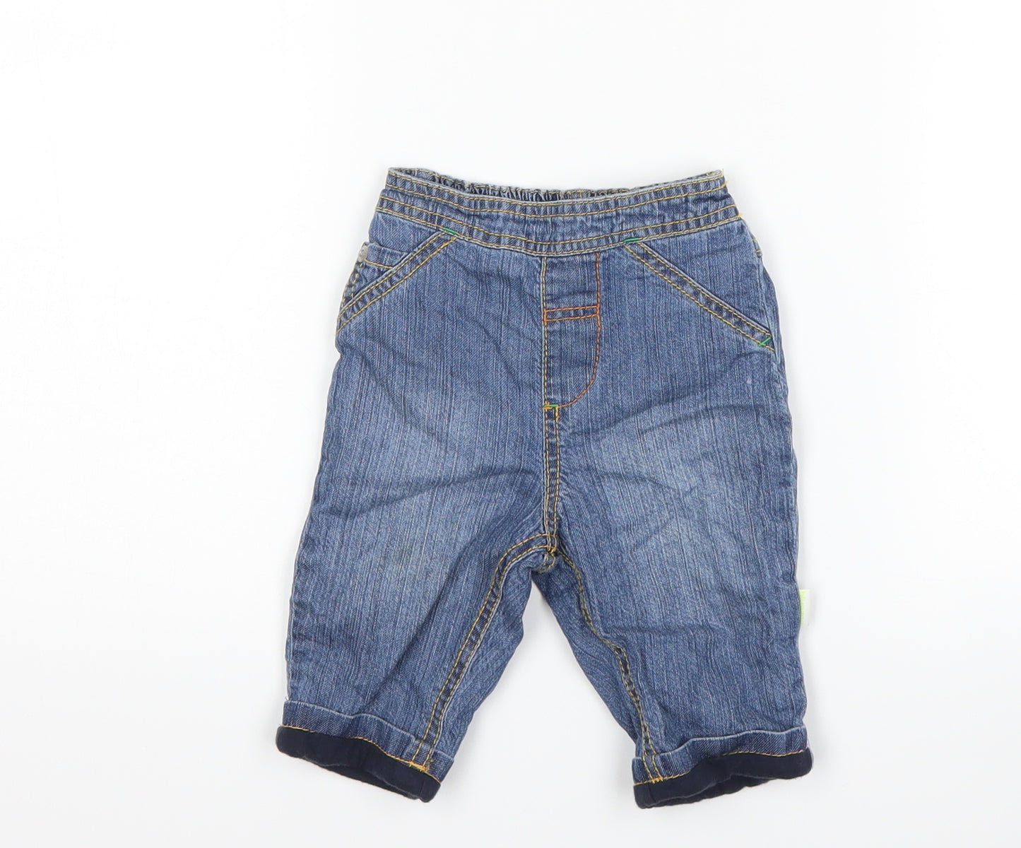 Debenhams Baby Blue  Denim Capri Jeans Size 3-6 Months
