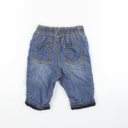 Debenhams Baby Blue  Denim Capri Jeans Size 3-6 Months