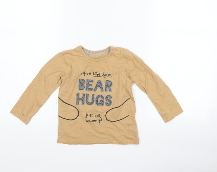 George Baby Brown Basic T-Shirt Size 12-18 Months