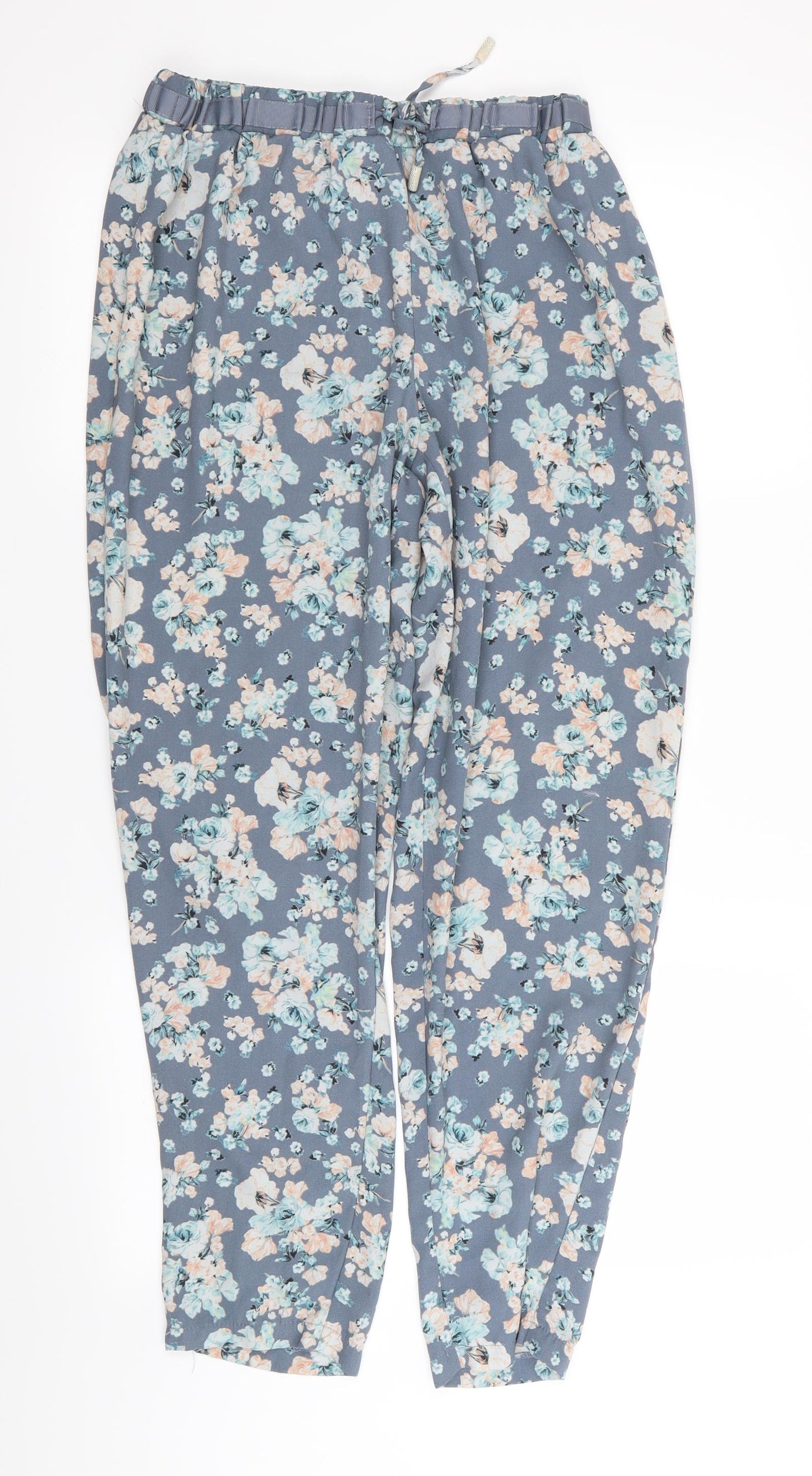 Asda George Womens Multicoloured Floral  Trousers  Size 12 L25 in - Stretch waistband