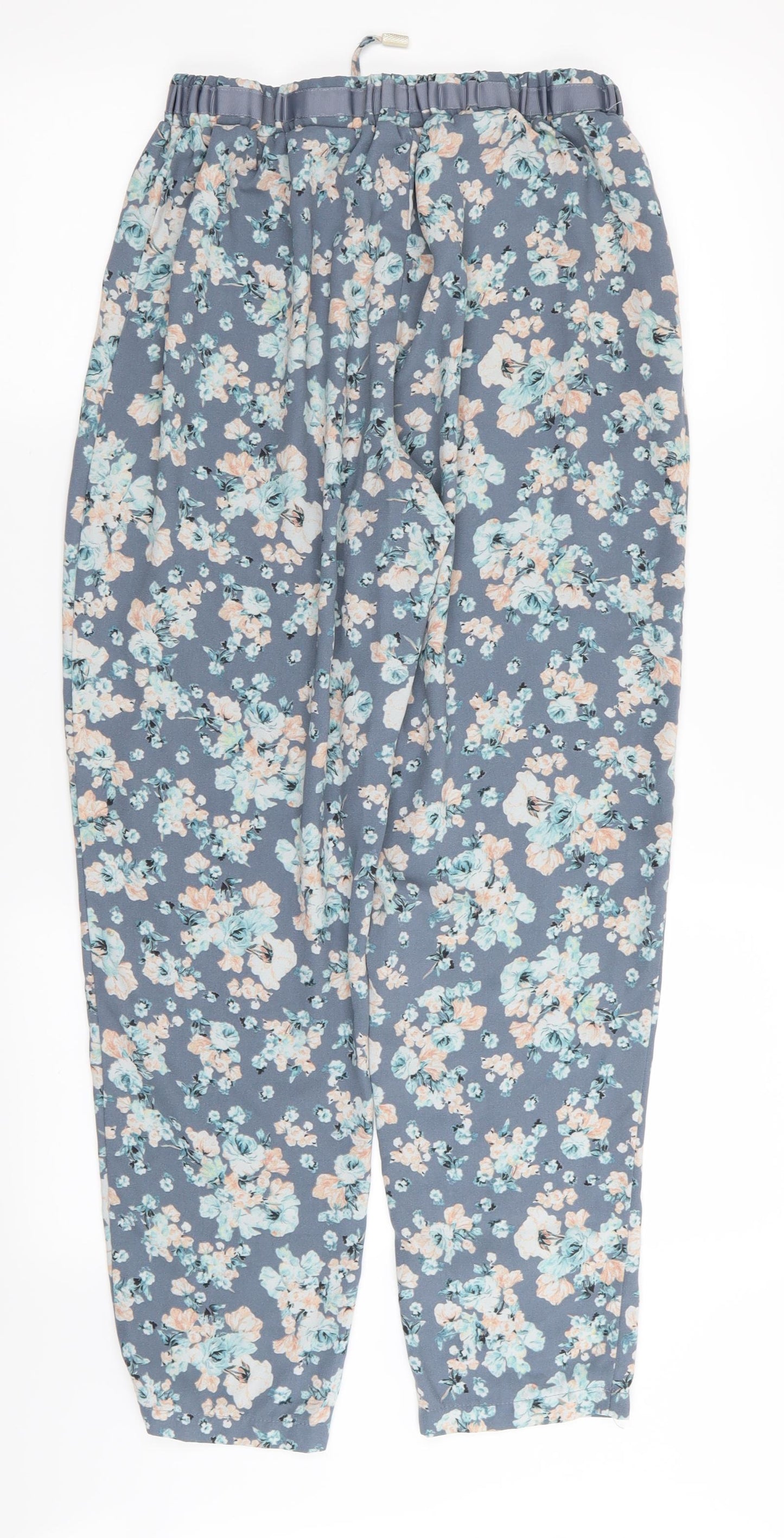 Asda George Womens Multicoloured Floral  Trousers  Size 12 L25 in - Stretch waistband