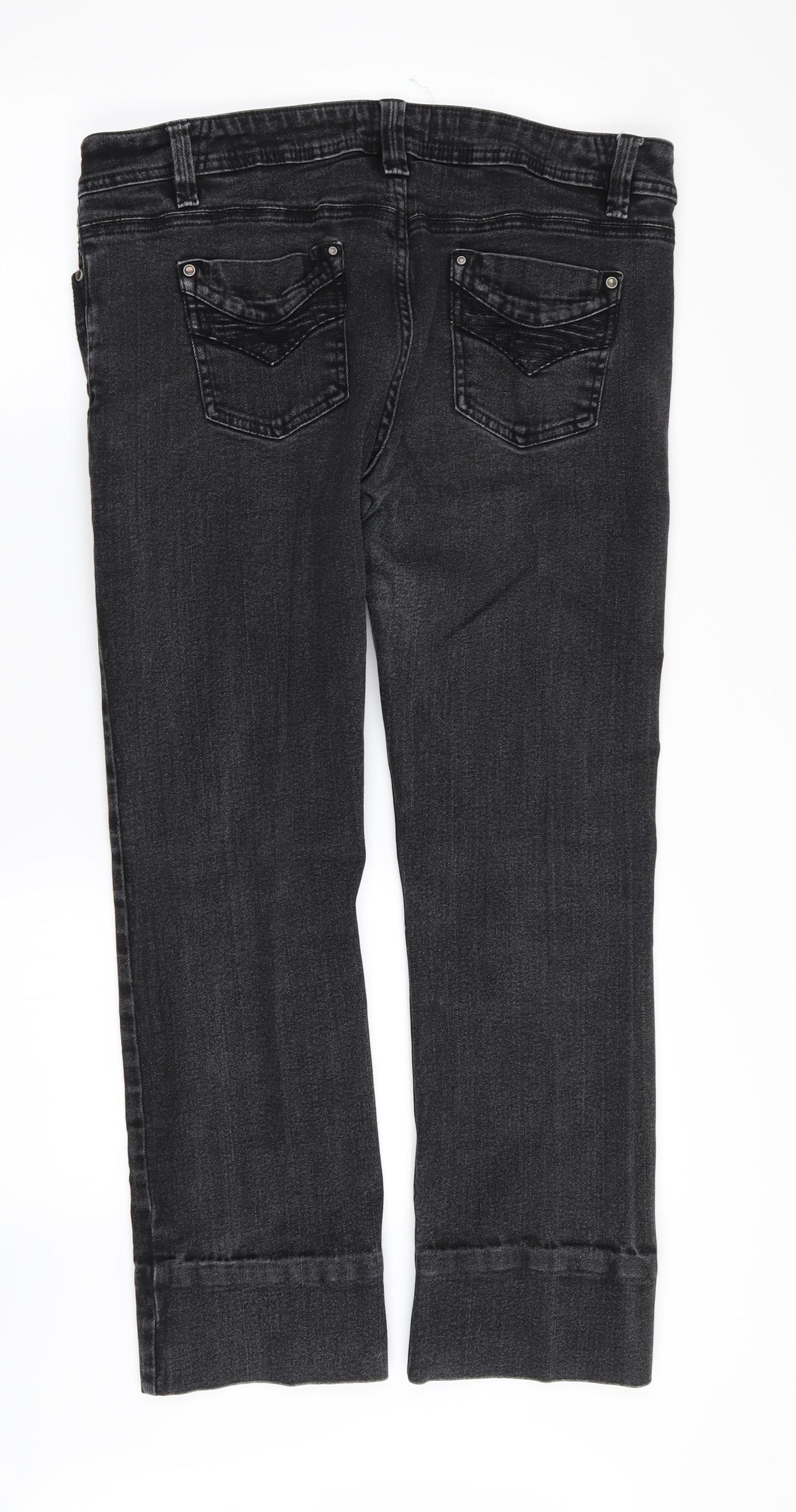 Asda George Womens Black   Straight Jeans Size 16 L26 in