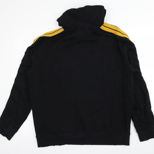 new look men Mens Black Striped  Pullover Jumper Size XL
