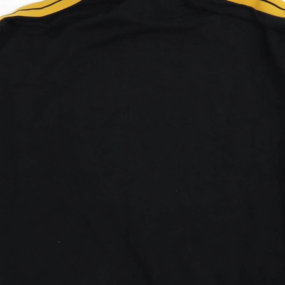 new look men Mens Black Striped  Pullover Jumper Size XL