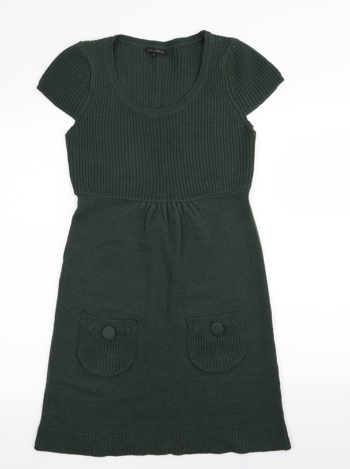 QED London Womens Green   Jumper Dress  Size S