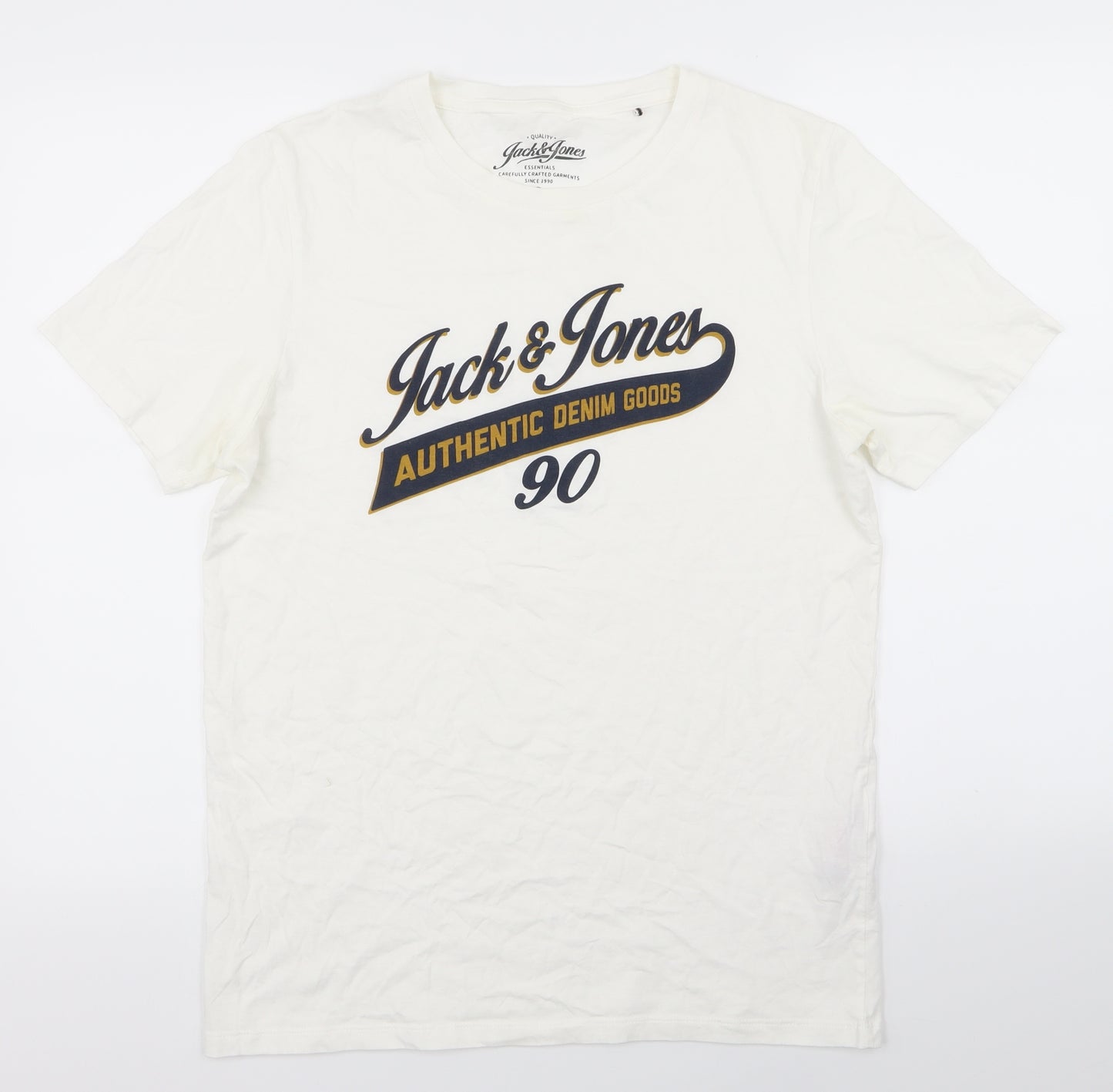 Jack and Jones Mens White    T-Shirt Size M