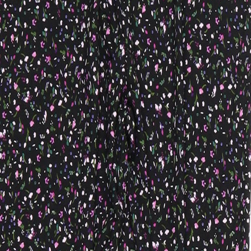 TU Womens Black Floral  Jegging Leggings Size 14 L27 in - Stretch waistband/legging