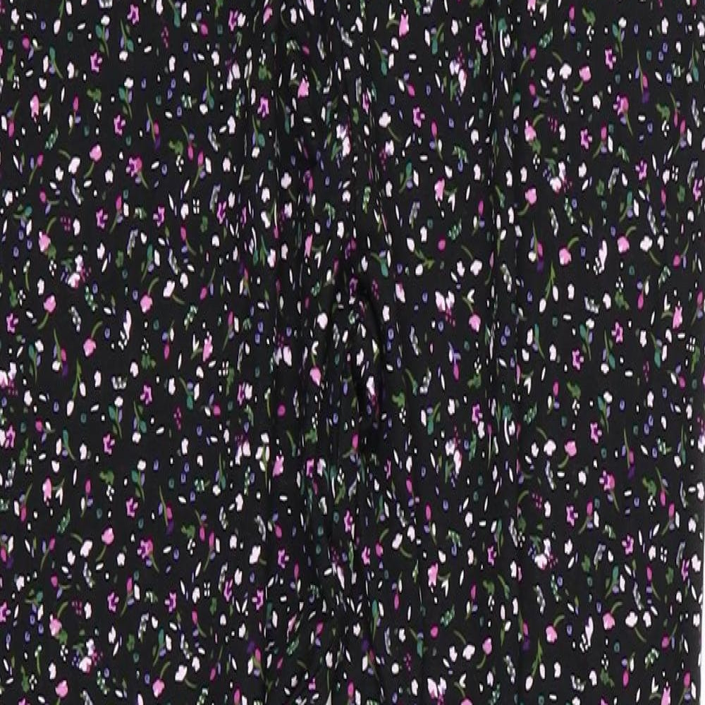 TU Womens Black Floral  Jegging Leggings Size 14 L27 in - Stretch waistband/legging