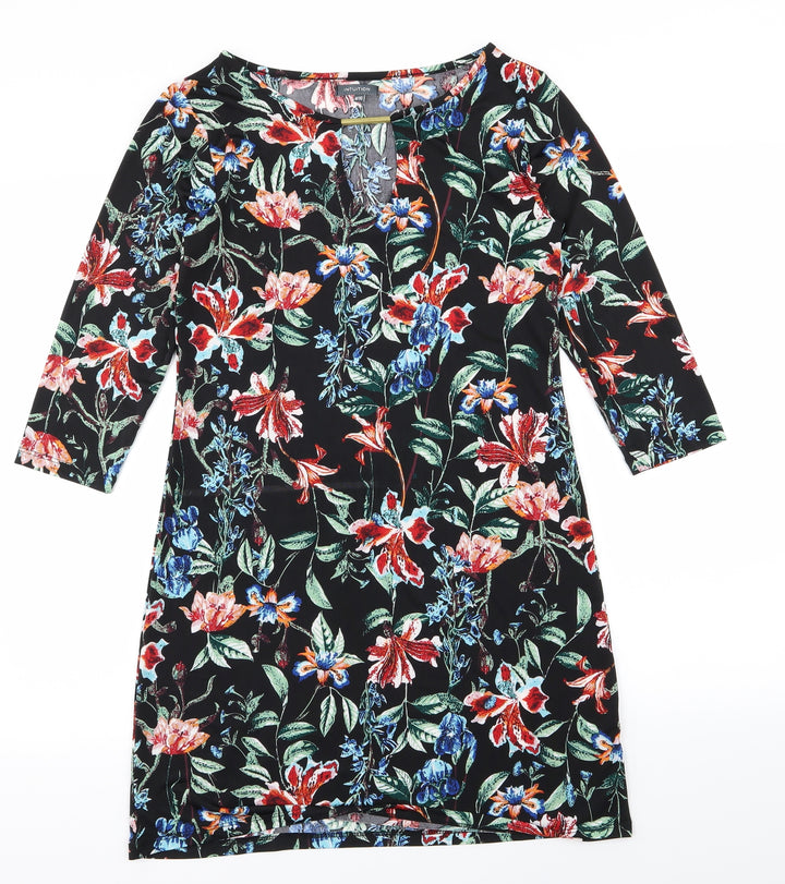intuition Womens Black Floral  Pencil Dress  Size 8  - size 8-10